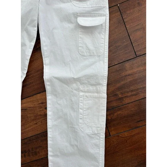 Generation Love Women’s White Double Button Parachute Pants Size 5/28‎ NEW